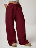 You Want A Fleece Of Me Sweatpants in Red