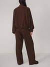 Keagan Short Blouson Jacket in Dark Cocoa Mini Check