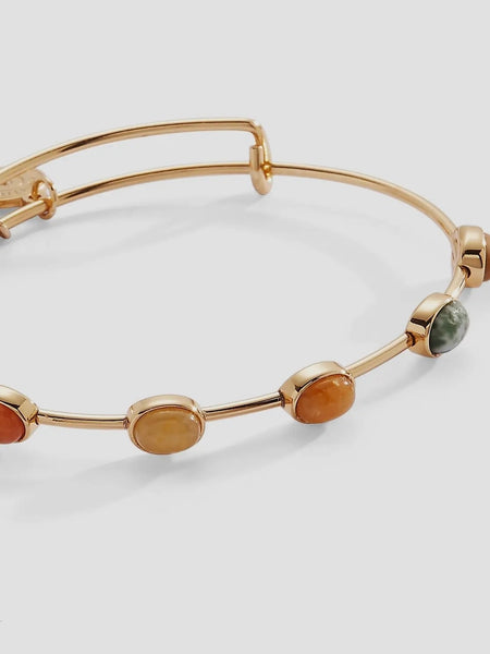 In-Line Semi Precious Gemstone Bangle