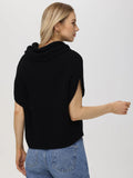 Cate Sleeveless Turtleneck Sweater in Black