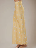 Dotted & Tee'd Skirt in Butter