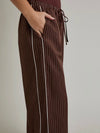 The Tea Is Piping Pant in Brown