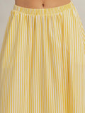 Stay Striped Maxi Skirt in Yellow