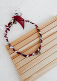 Bandana Gameday Long Charm in Maroon & Bear