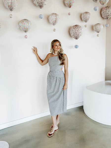 The Wide Leg Pant 28 in Light Grey Marl