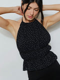 Feeling Flirty Backless Top in Black