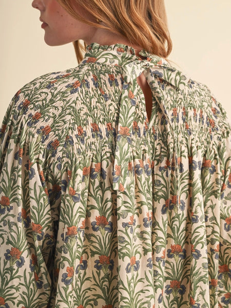 So Yoked To See You Blouse in Cream Garden