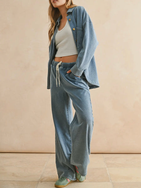 Denim Does Comfy Pant in Blue