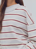 Palm Springs Striped Pullover in Washed Blue Combo