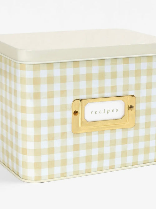 Gingham Recipe Tin