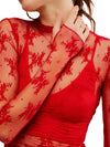 Lady Lux Layering Top in Red Racer