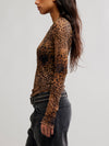 Lilly Printed Long Sleeve in Brown Combo