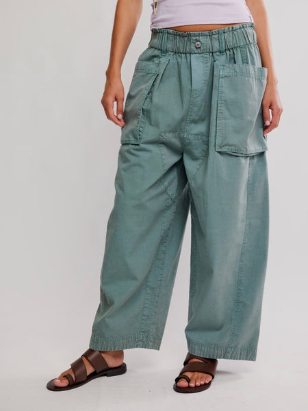 Costa Straight Harem Pant in Stormy Sea