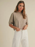 Short & Sweet Knit Top in Mocha