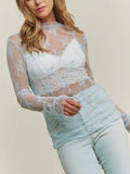 Luck Be The Lady Layering Top in Light Blue