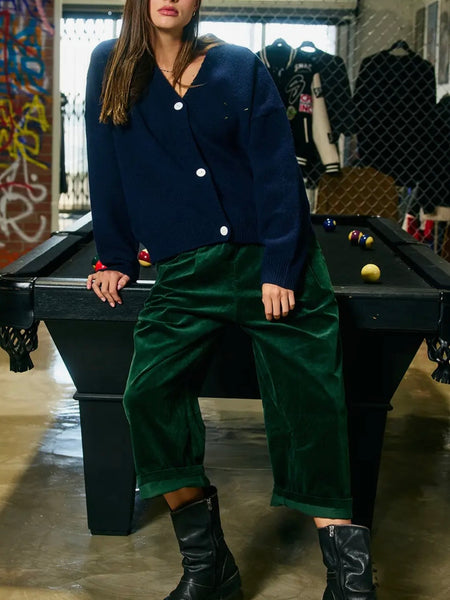 Lucky Duck Cardigan in Navy