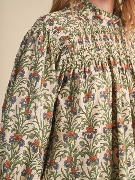 So Yoked To See You Blouse in Cream Garden