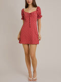 Pretty In Polka Dots Dress in Red