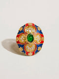 Darla Vintage Statement Multicolor Ring