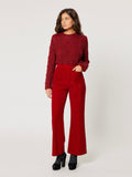 Sailor Velvet Pant in Ruby