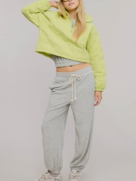 Quite Quilted Pullover in Neon