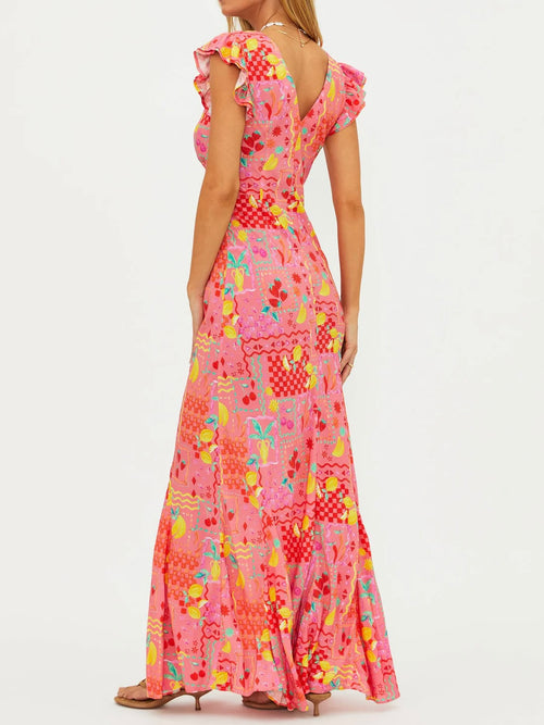 Elodie Dress in Passion Fruit