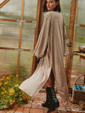 Float Away Metallic Kimono in Hazelnut