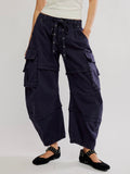 Reef Curved Cargo Twill Pant in Black