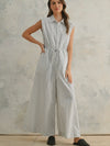 Stripe It To Me Jumpsuit in White