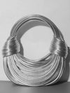 Double Knot Shoulder Bag in Silver