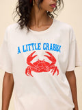 A Little Crabby Merch Tee in Dirty White