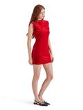 Astoria Dress in Red Velvet