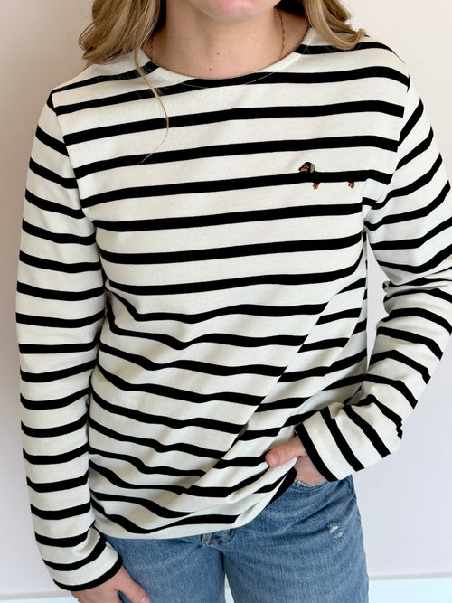 Teckel Striped Sweater Top