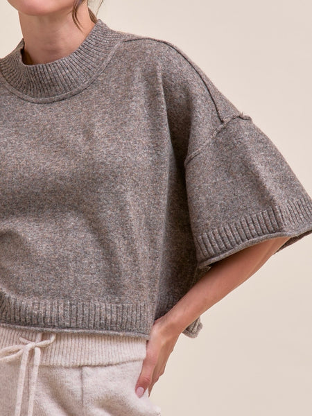MOCKtauk Will Never Be The Same Sweater in Charcoal Brown