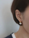 Ball & Pearl Stud Earring