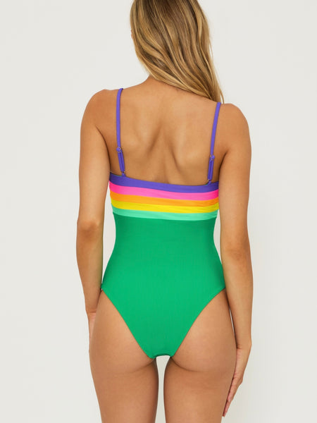 Jessa One Piece in Technicolor Colorblock