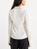 The Satin Femme Shirt in Chalk