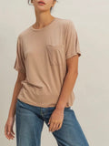 New To The Crew Tee in Dark Taupe