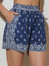 They Call It The Blues Bandana Shorts in Navy
