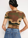 Slim Fitted Tee in Fatigue Camo