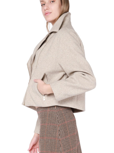 Stone Cold Moto Jacket in Stone Melange