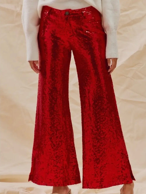 A Sprinkle of Sparkle Pant in Red