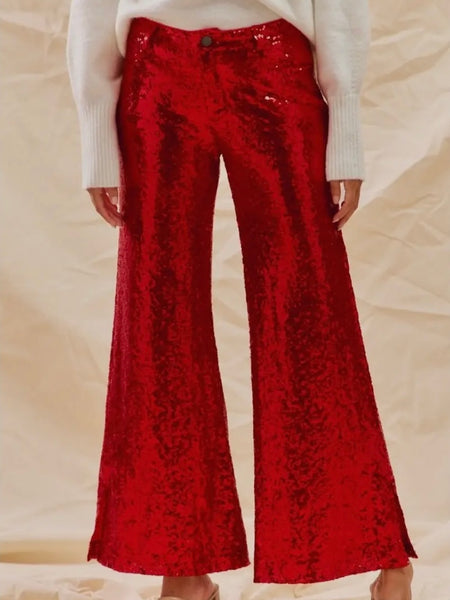 A Sprinkle of Sparkle Pant in Red