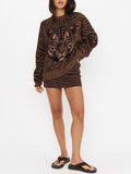Seasons Sweater in Wild Tiger Graphic Knit