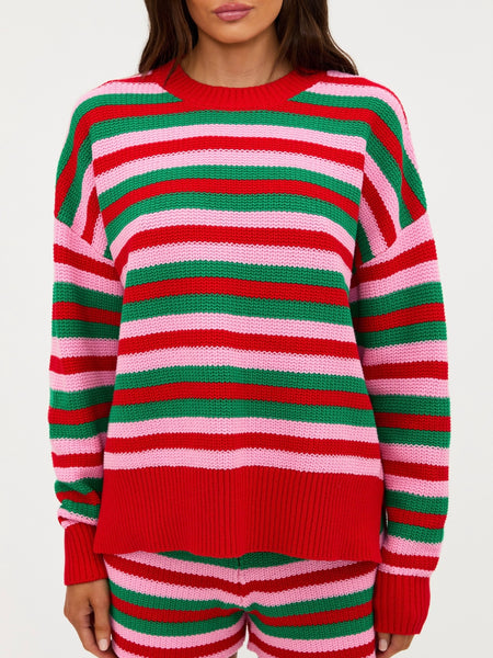 Callie Sweater in Ruby Stripe
