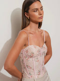 Lacy Lady Bustier Top in Pink
