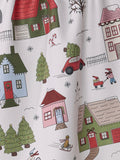 Winter Village Tea Towel