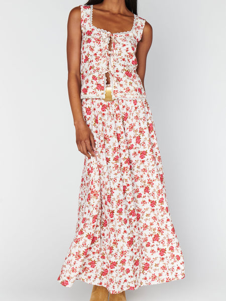 Adrianna Maxi Skirt in Southern Roses