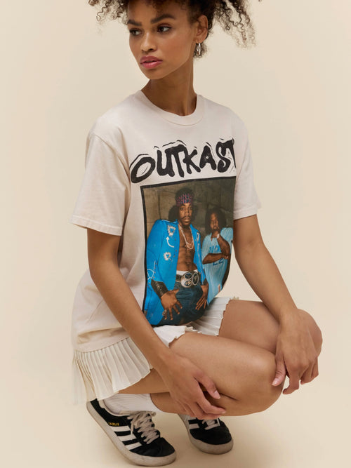 Outkast Photo Weekend Tee in Dirty White