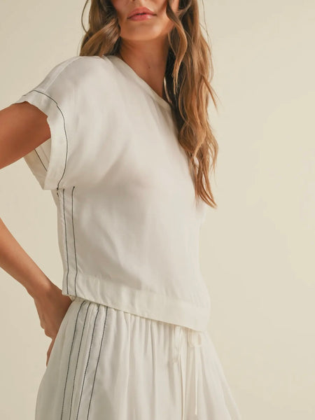 Seams To Me Top in Ecru